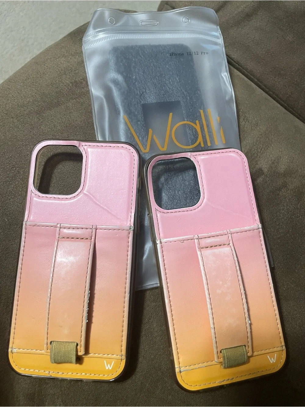 2-Walli Pink to Orange Gradient Phone Case-iPhone 12/12pro. Very well worn/used